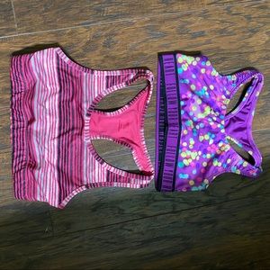 Danskin Sports bras set of 2 Small and XS Sports Bra purple, Pink girls …